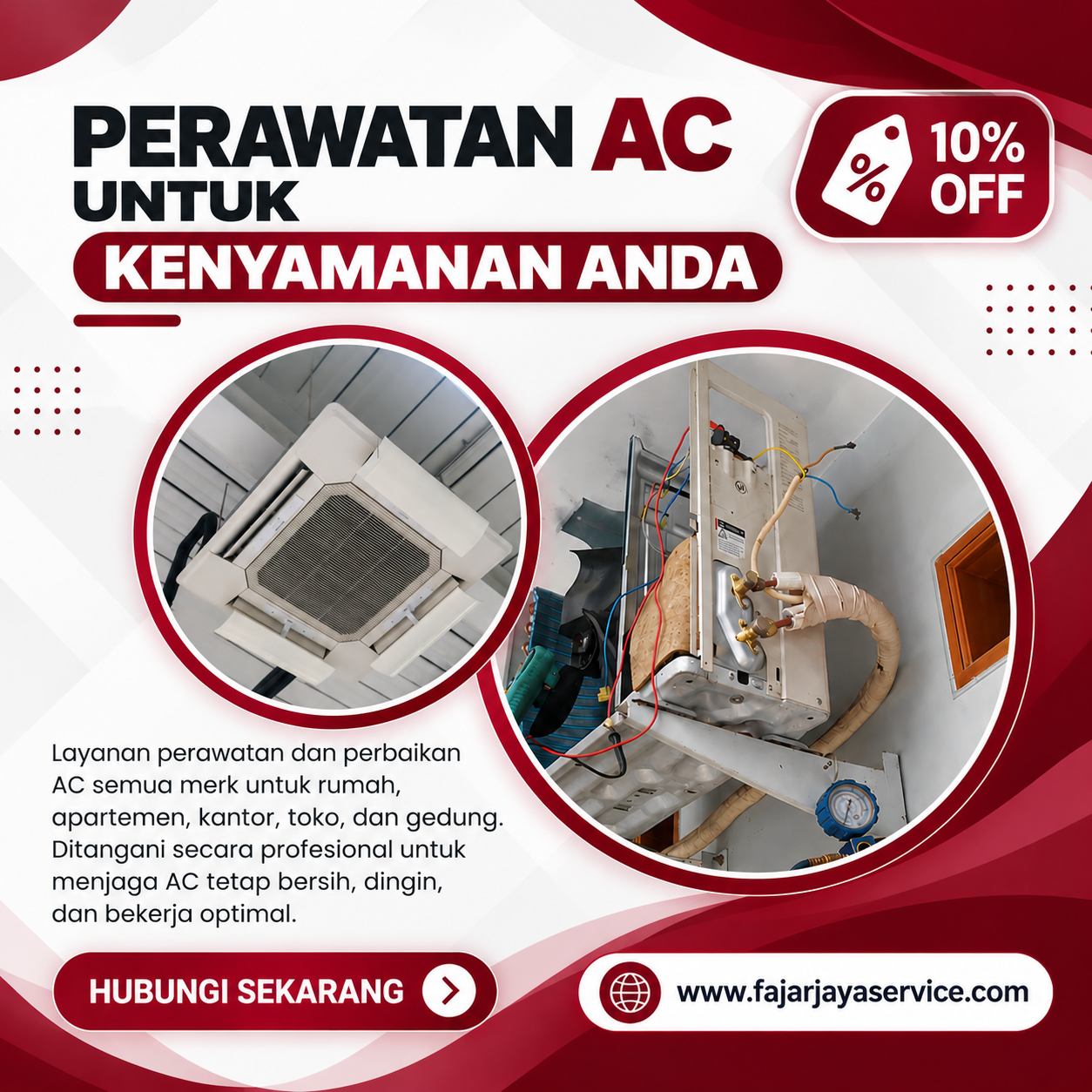 Spesialis layanan service AC Sejuk Kilat Tehnik